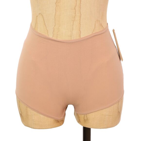 SKIMS Fits Everybody Boyshort Panty L Sienna Brown Stretchy Underwear NWD B51 - Picture 1 of 6